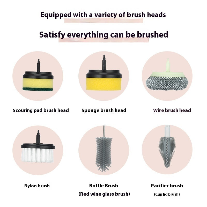 Household Multifunctional Electric Cleaning Brush Bruch Head Accessories